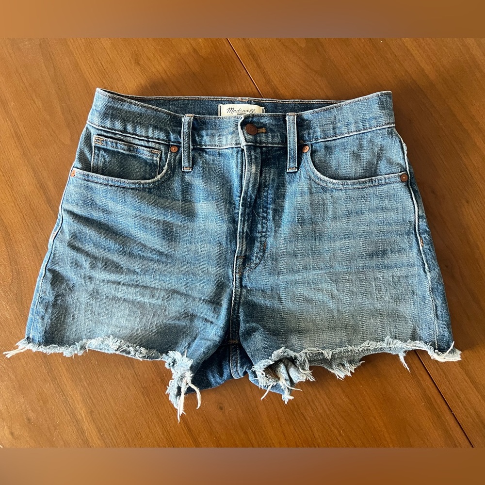 Madewell The Perfect Jean Short Cut Off Denim Size 28